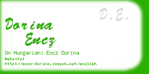 dorina encz business card
